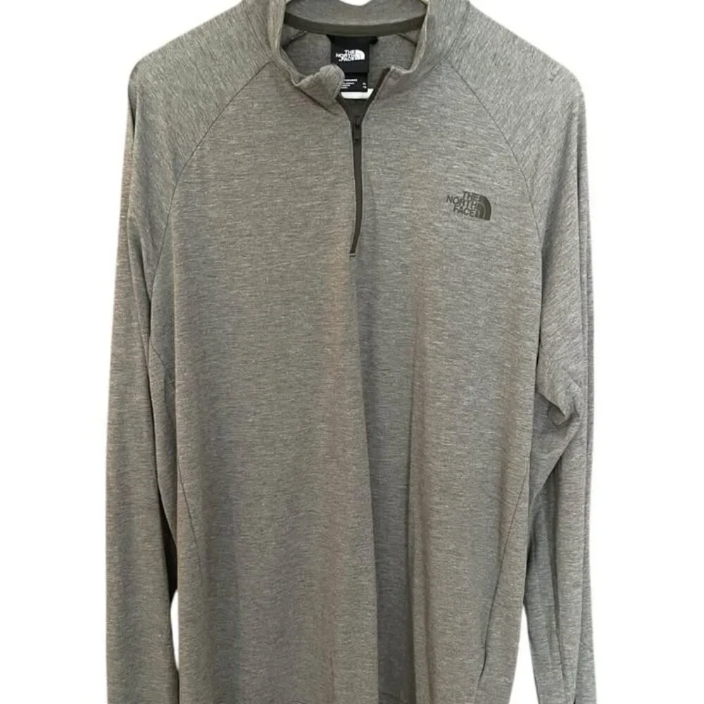 North Face Moss Green Lightweight Stretch Quarter Zip Pullover Men’s size XL